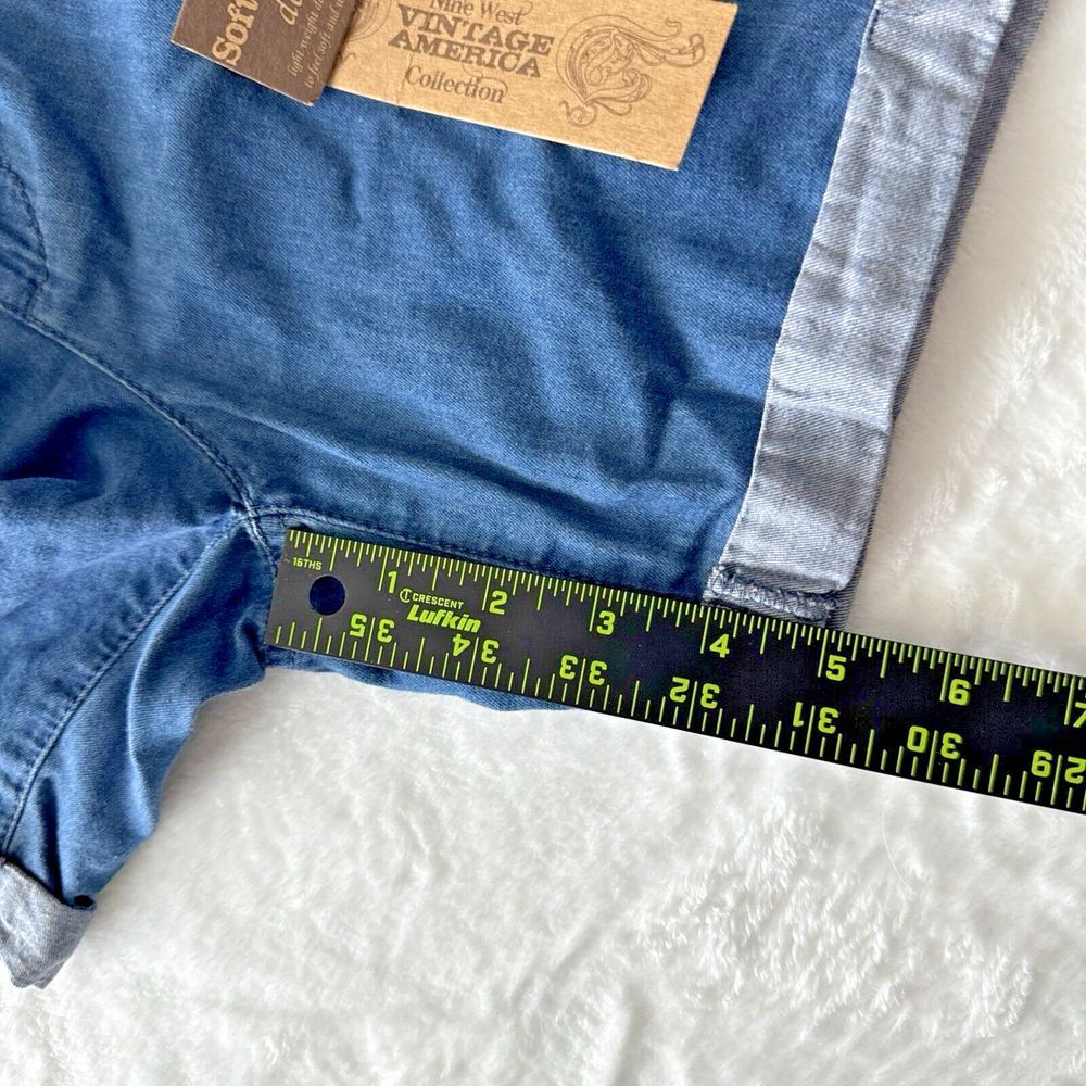 Nine West Vintage America Chambray Shorts Missy 6/28* fits 31" Soft Spun Denim - Picture 9 of 11